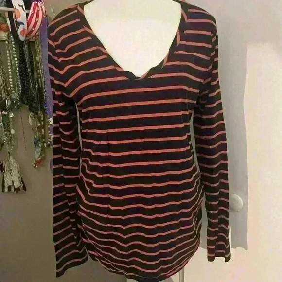 Ingrid Isabel LONG SLEEVE Scoop Neck Side Shirred Maternity T-Shirt Large - Picture 1 of 5